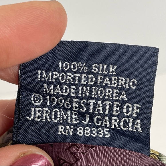 J.GARCIA Tie Banyan Trees II Fourteen collection silk blue green - Picture 4 of 9